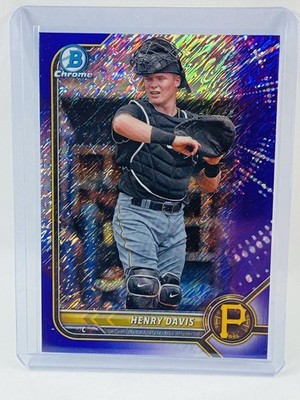 2022 Bowman Chrome Henry Davis Purple Shimmer #104/250