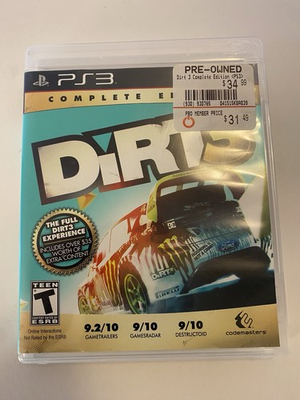 #ad Dirt 3 Complete Edition PS3 CIB Complete in Box Tested Rare OOP Hard to Find HTF $24.99