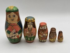 Vtg Nesting Dolls 5 Christopher Columbus, Que...