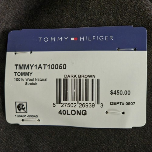 Tommy Hilfiger Sport Mantel Herren 40 lang braun Wolle Stretch Anzug Blazer Jacke Neu mit Etikett - Bild 10 von 10