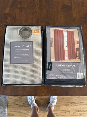 #ad 2 Pack Union Square Khaki Panel Grommet Panel Curtain 54”x95” Bed Bath amp; Beyond $69.99