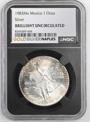 1983Mo Mexico 1 Onza Libertad 1oz Silver BRILLIANT UNCIRCULATED (S13B-B18)