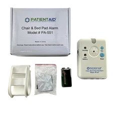 Patient Aid Chair Bed Pad Alarm Model PA-551 Monitor with 9V Battery Nurse Call
