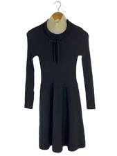 RED VALENTINO Long Sleeve Dress XS Rayon BLK sr0kda954nm