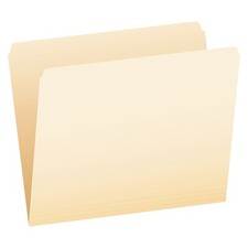Pendaflex 752 File Folders, Straight Cut, Top Tab, Letter, Natural