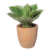 artplants KüNstliche Agave Pygmaea Bukef Im Dekotopf, GrüN, 25Cm