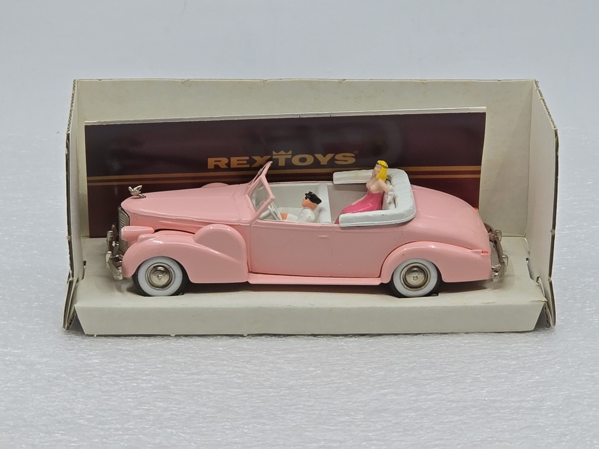 RARE MIB 1:43 REXTOYS 1938-40 CADILLAC V16 PINK CONVERTIBLE