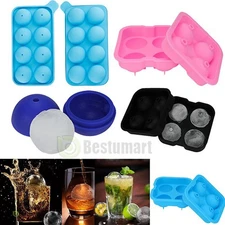 ICE Balls Maker Round Sphere Tray Mold Cube Whiskey Ball Cocktails Silicone New