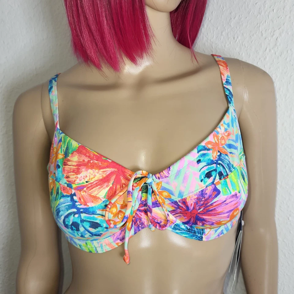 Luxus Bikini Set, Cyell Fiji Floral, Rüschen, Größe 36/38 S/M Cup D Damen neu 75 - Bild 3 von 4