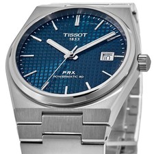 New Tissot PRX Powermatic 80 Automatic Blue Men's Watch T137.407.11.041.00 3