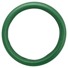 54076 18 inches Deluxe Steering Wheel Cover Full Green with Green Stitching