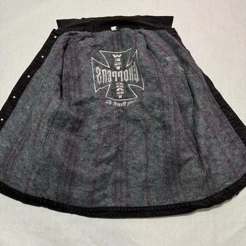 Vintage West Coast Choppers Chore Work Jacket Embroidered Medium Long Beach CA image 5