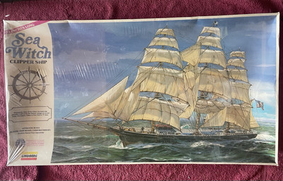 Vintage 1979 Lindberg #813 Sea Witch Clipper Ship Model Kit 33  Long 1/96 Sealed