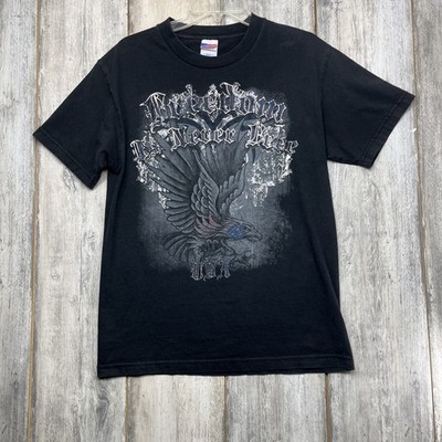 vtg patriotic freedom eagle usa t-shirt men's m black