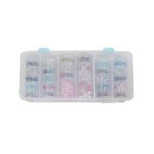 Clear Plastic Bead Storage Case with 28 Removable Jars for Jewelry Making and