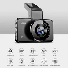 AZDOME 3"1080P Dash Cam WiFi Parking Mode Night Vision G-Sensor Driving Recorder