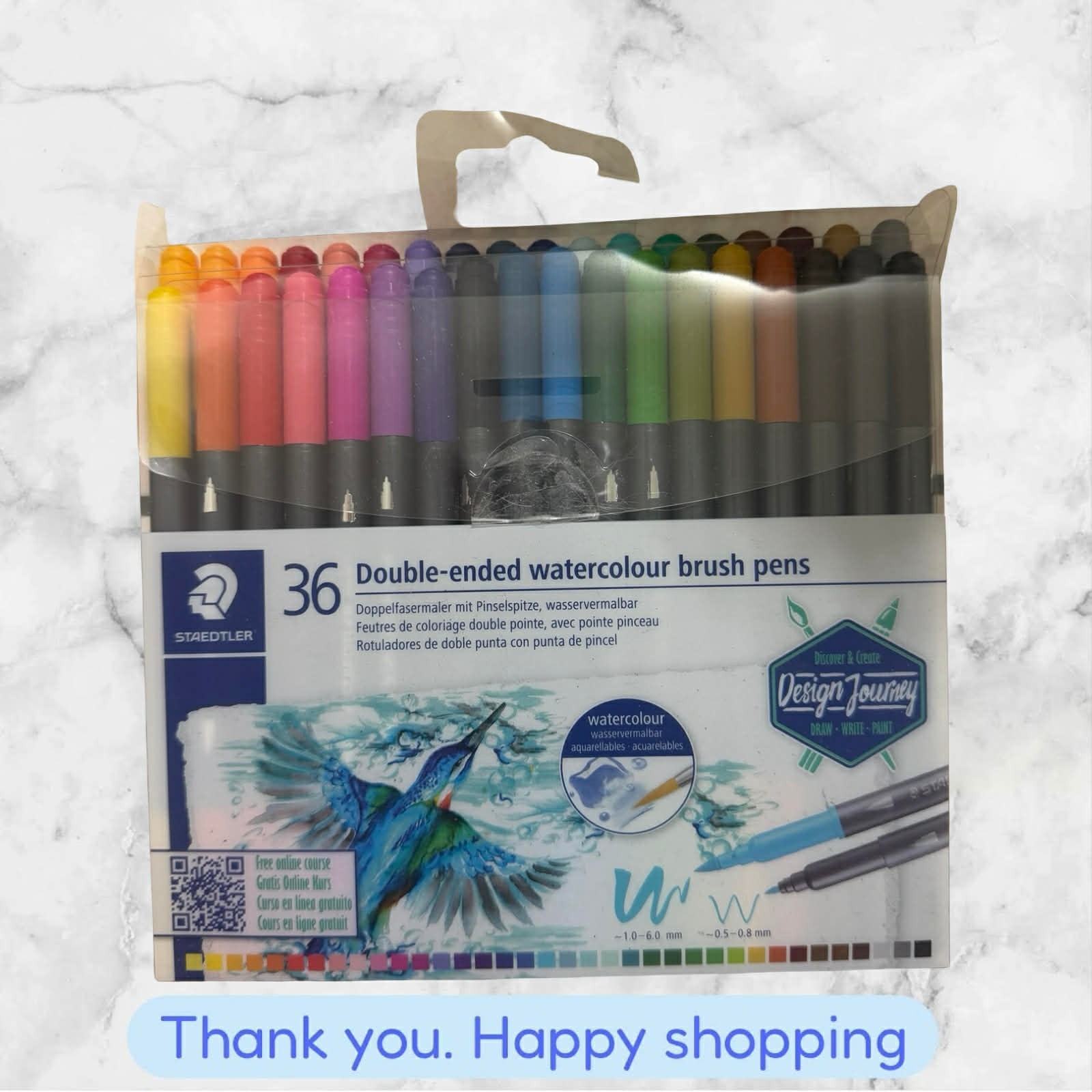 STAEDTLER (36 Count) Double-Ended Watercolour Brush/Pen Mult