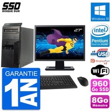 PC Tour Lenovo M83 Ecran 27" Intel G3220 RAM 8Go SSD 960Go Windows 10 Wifi