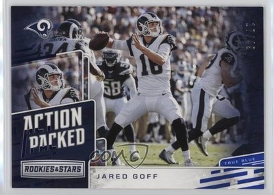 2018 Panini Rookies & Stars Action Packed True Blue 17/49 Jared Goff #AP-19 02l6