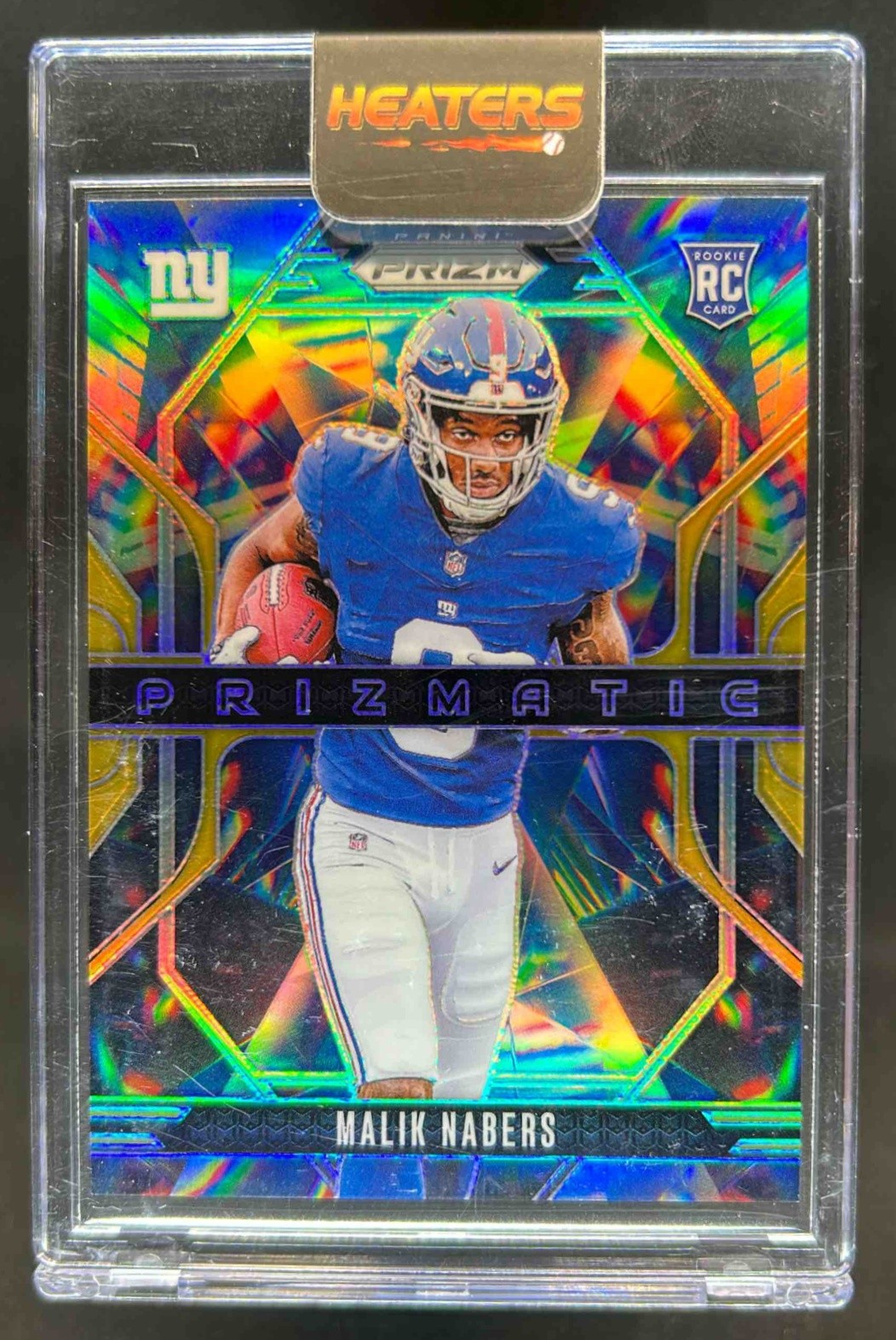 2024 Prizm Malik Nabers Prizmatic RC Gold Rookie #8/10 Giants