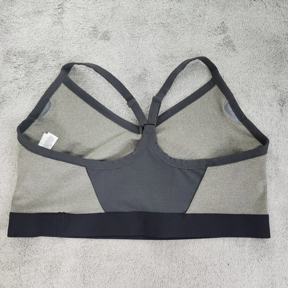 Sutiã esportivo Nike feminino 2X cinza Indy sem fio baixo suporte treino ioga esportivo - Imagem 3 de 4