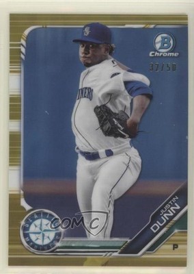 2019 Bowman Chrome Prospects Gold Refractor 32/50 Justin Dunn #BCP-3 zg6