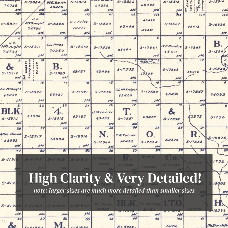 Old Map of Hartley County, TX 1925 - Vintage Texas Art - Image 2 of 4