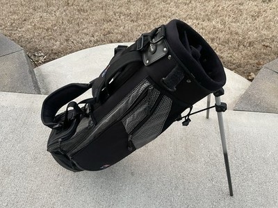 US Kids USKG Junior Carry Stand Dual Strap Golf Bag Black & Gray 4 Way 30  Nice
