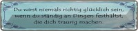 Blechschild 10X46 Cm Niemals Richtig GlüCklich Wenn Spruch Zitat Deko Geschenk M