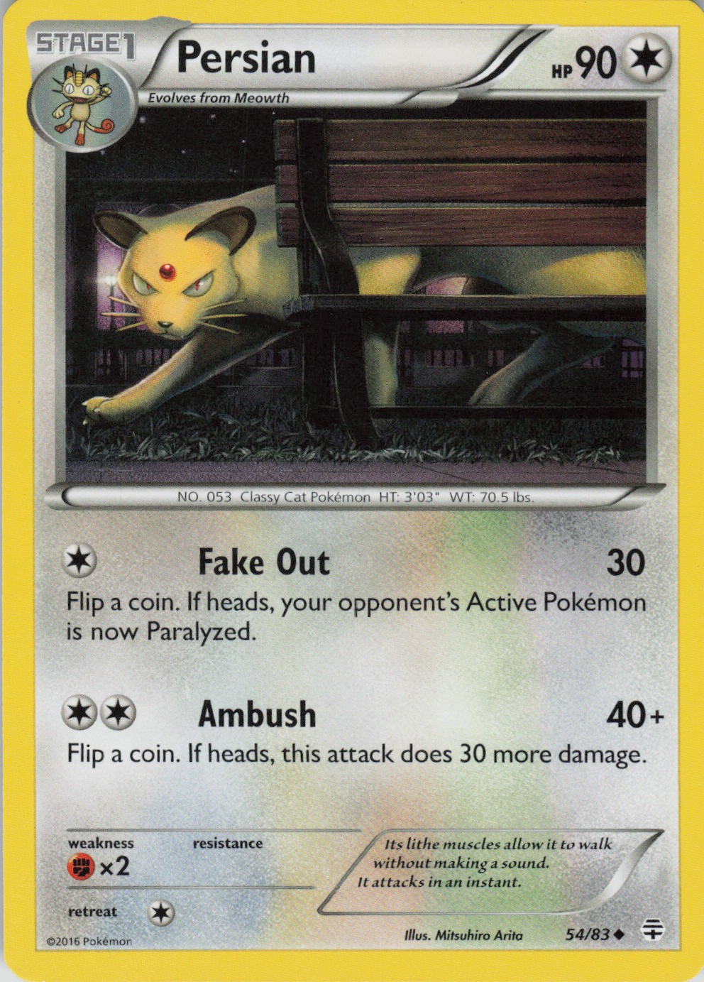 Persian 54/83 Uncommon Generations Pokemon Lightly Played