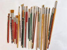30 Winsor Newton Grumbacher Langnickel Artist Paint Brush Lot Mixed Sizes Styles