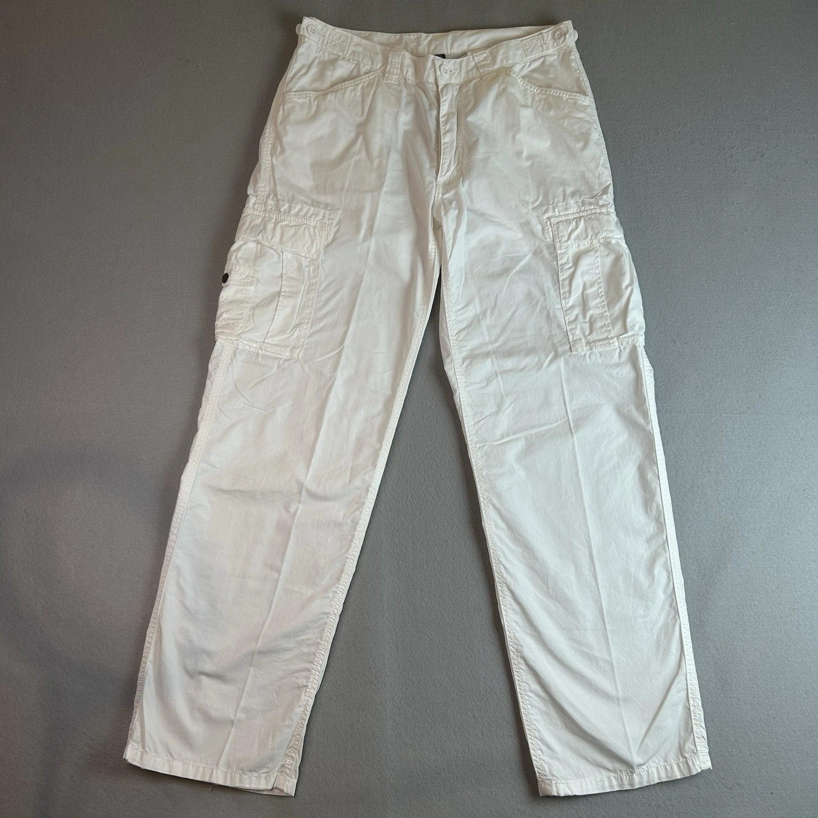Vintage Polo Ralph Lauren Pants Mens 32x32 White Tactical Paratrooper Cargo 90s