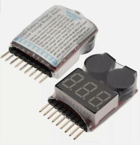 Details about   Lot RC Lipo Battery Low Voltage Alarm 1S-8S Buzzer Indicator Checker Tester LED
