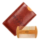 Natural Wooden Anti Static Massage Scalp Hair Beard Comb Pocket Coarse Fine