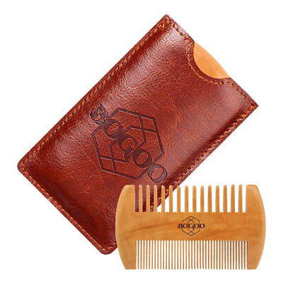 Natur Holz Anti Statisch Massage Kopfhaut Haar Bart Kamm Tasche Grob Fein
