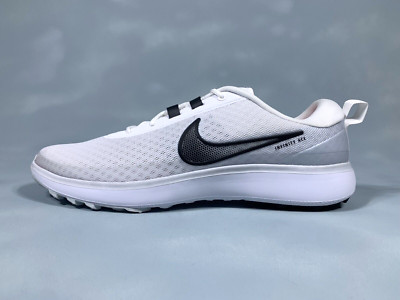 Nike Infinity Ace White Black Spikeless Golf Shoes DX0024-100 Men's 11