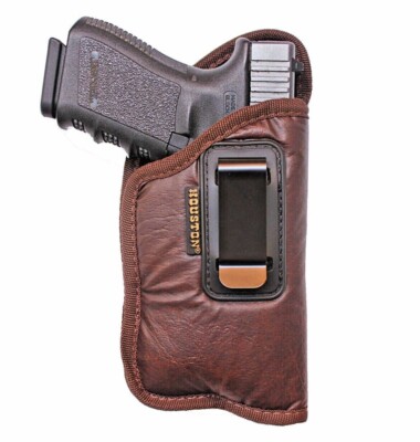 Brown Laser/Light IWB Houston Soft Eco Leather Gun Holster - Choose Size