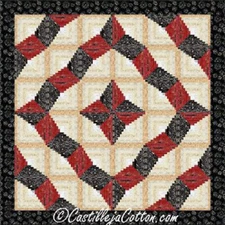 Curling Log Cabin Quilt Pattern by Castilleja Cotton