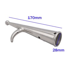 316 Edelstahl Bootshaken Kopfende Ersatz Bootshakenspitze Enterhaken 28mmx170mm