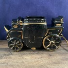 Mid Century T.V. Lamp black and gold stage coach — photo 1