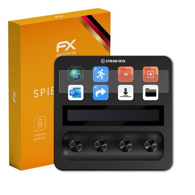 atFoliX 3x Displayfolie für Elgato Stream Deck Plus Schutzfolie matt&stoßfest