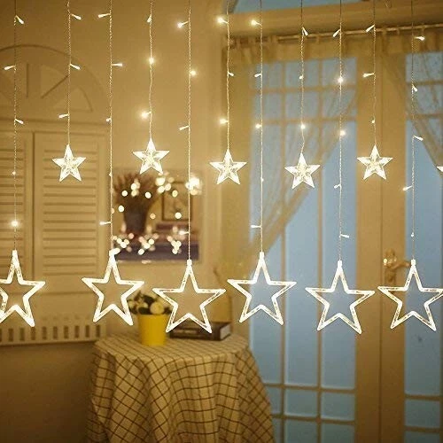 138 LED Decorative Star Curtain LED Lights for Christmas, Wedding, Party, Home 1 - Image 2 of 4