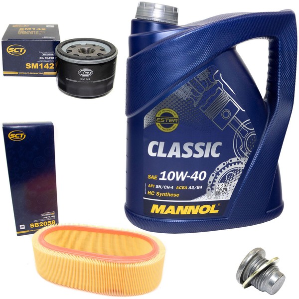 MotoröL Filter Set 10W40 5 Liter + ÖLablassschraube FüR Dacia Logan Renault-image