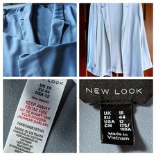 Women's Long Party Smart Formal Open Jacket Newlook 16 Airforce Blue Polyester