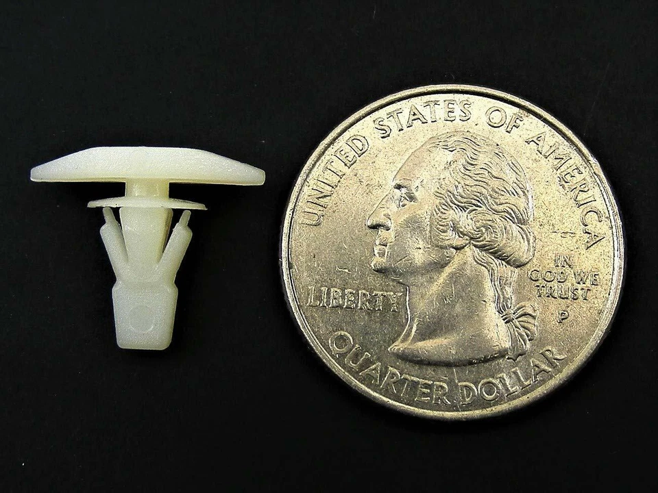 Door Weatherstrip Nylon Push Retainer Clips Fit 3/16 Hole (Qty-25) #1790D Foto 4 de 4