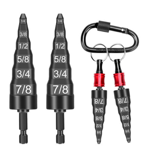 2Pc Swaging Tube Expander Tool Drill Bit Set Air Conditioner Copper Pipe Flaring
