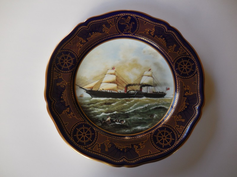 SPODE RMS PERSIA CUNARD LINE LIMITED EDITION PLATE SAGAFJORD 1993 WORLD CRUISE