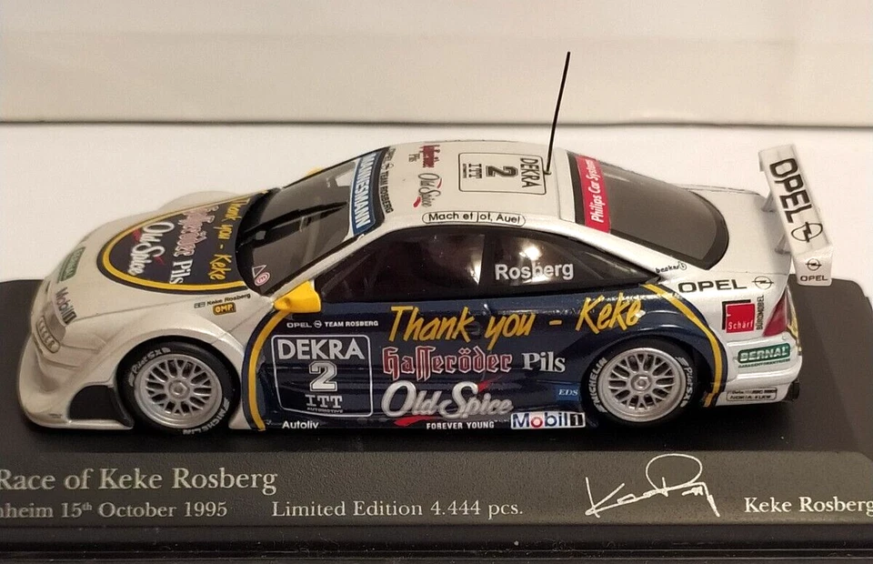 MINICHAMPS 1:43 AUTO OPEL CALIBRA BYE BYE K.ROSBERG HOCKENHEIM 1995 430954282 - Immagine 2 di 4