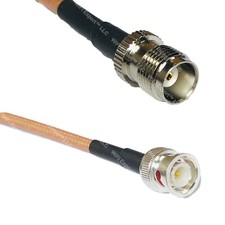 RG400 TNC FEMALE to BNC MALE RF Cable FAST-SHIP LOT