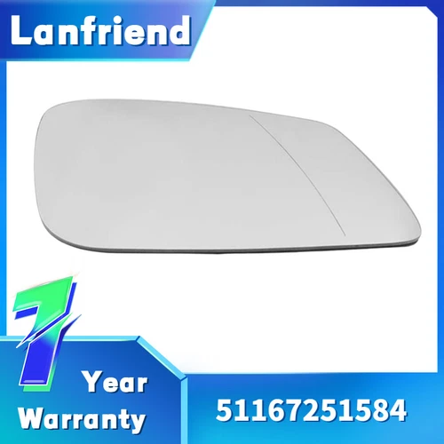 Right Side Fits For BMW F01 02 07 10 11 Rear Heated Wing Door Mirror White Glass
